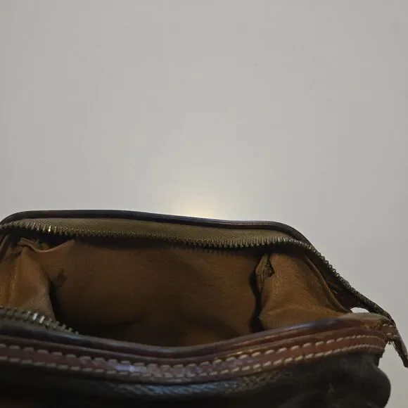 CELINE Old Vintage Pouch PVC Leather Cosmetic Bag Authentic Brown - Picture 10 of 16